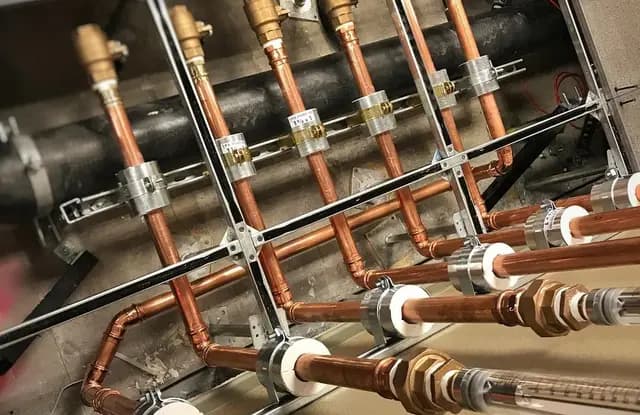 Brazed copper process piping manifold detail